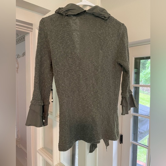 Boston Proper Cardigan Olive XSM - Picture 3 of 9